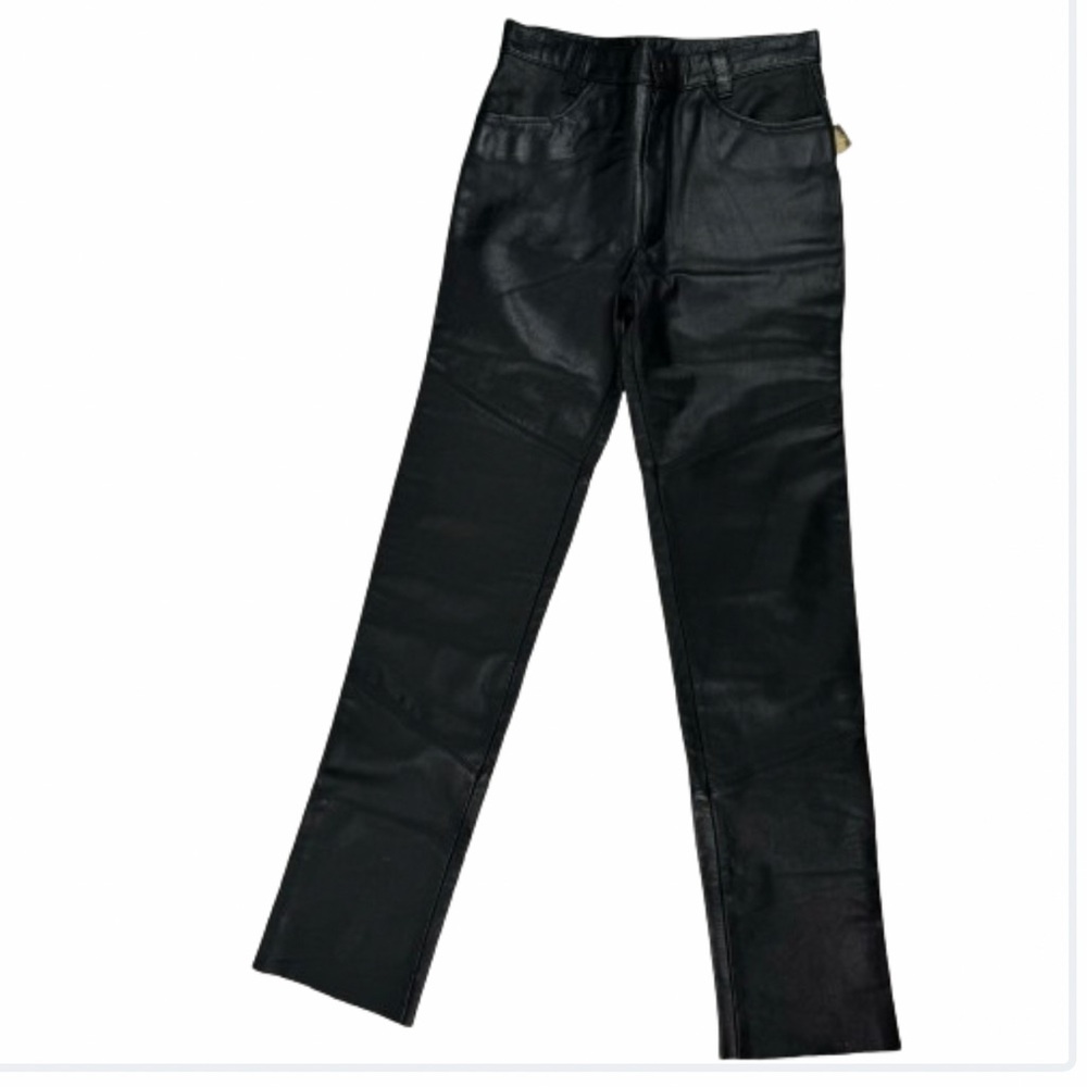 Vintage Berman’s Black Leather Pants - Picture 3 of 6